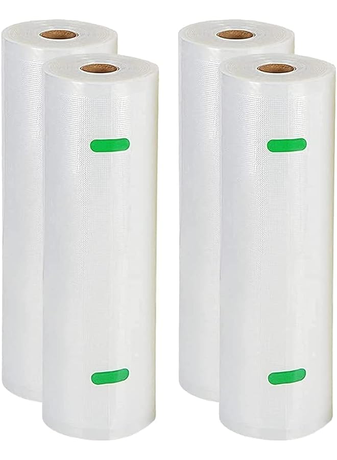 Raxoom Packaging Machine Sealer Rolls,Food Vacuum Bag Roll For Food Preservation And Food Storage,2 Volume 20Cm X 500Cm Food Vacuum Sealer Bags (4 Pack) - Image 1