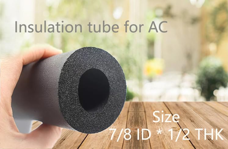 EVNCOM Air Conditioner Insulation Nitrile Tube Pipe Cover Rubber Tube Heat and Cold Insulated Tube Thermal Insulation Tube 6 Feet Length 7/8 Id * 1/2 Thk 22mm Inner Diameter * 13mm Thk - Image 3