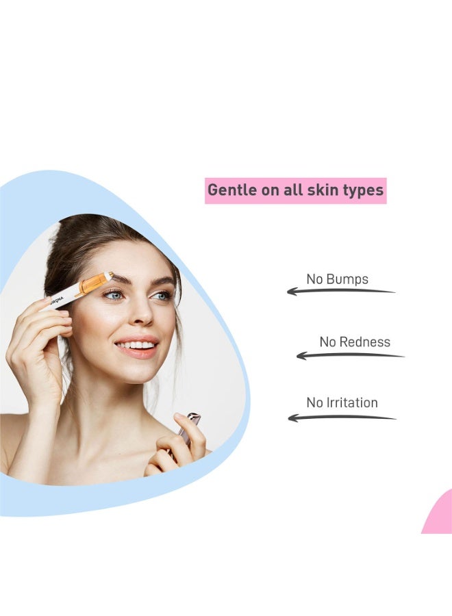 Sirona Eyebrow & Nose Trimmer for Women | Electric Trimmer for Eyebrow, Nose & Ear Hair Removal for Upper Lips, Nose Hair | Threading Machine - Set of 1 | Battery Not Included - Image 3