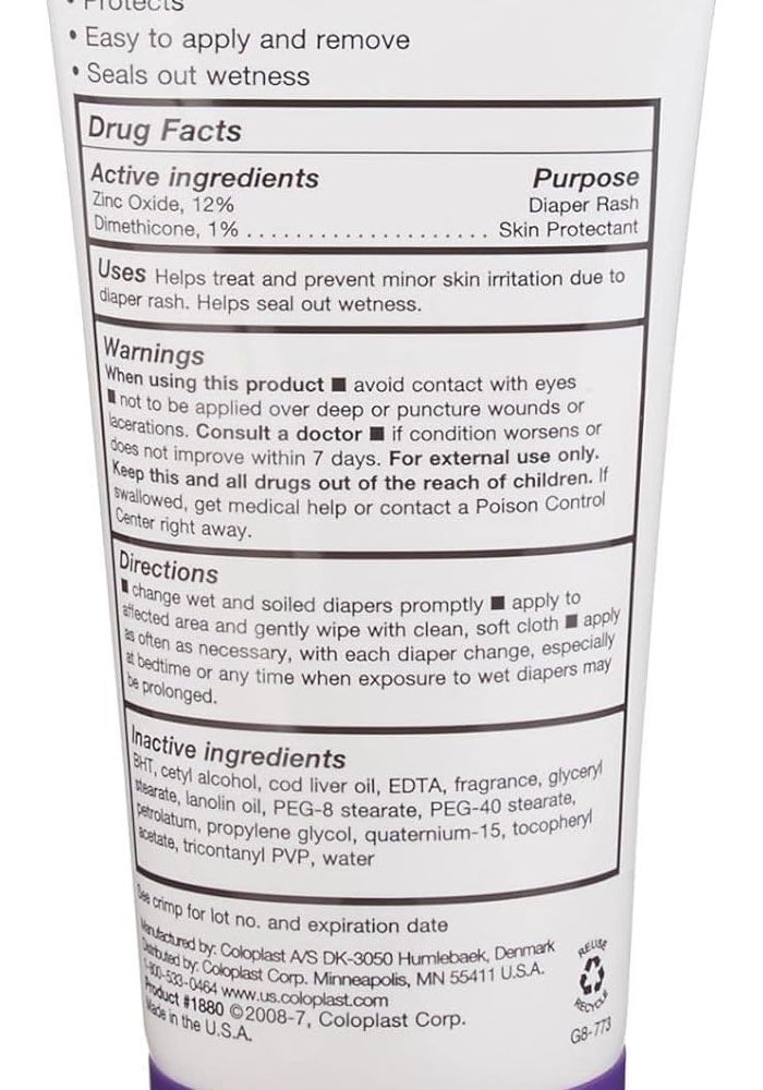 Coloplast Baza Protect Skin Protectant Moisture Barrier Cream - 5 Oz Tube - Image 2