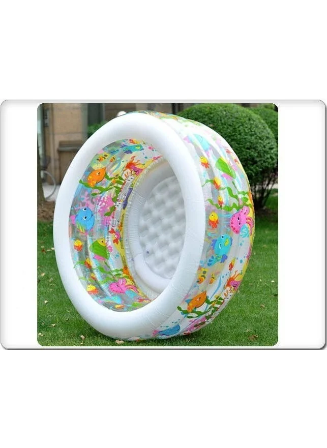 INTEX 58480 Transparent Sea Patterned 3-Section Pool 152cm x 56cm