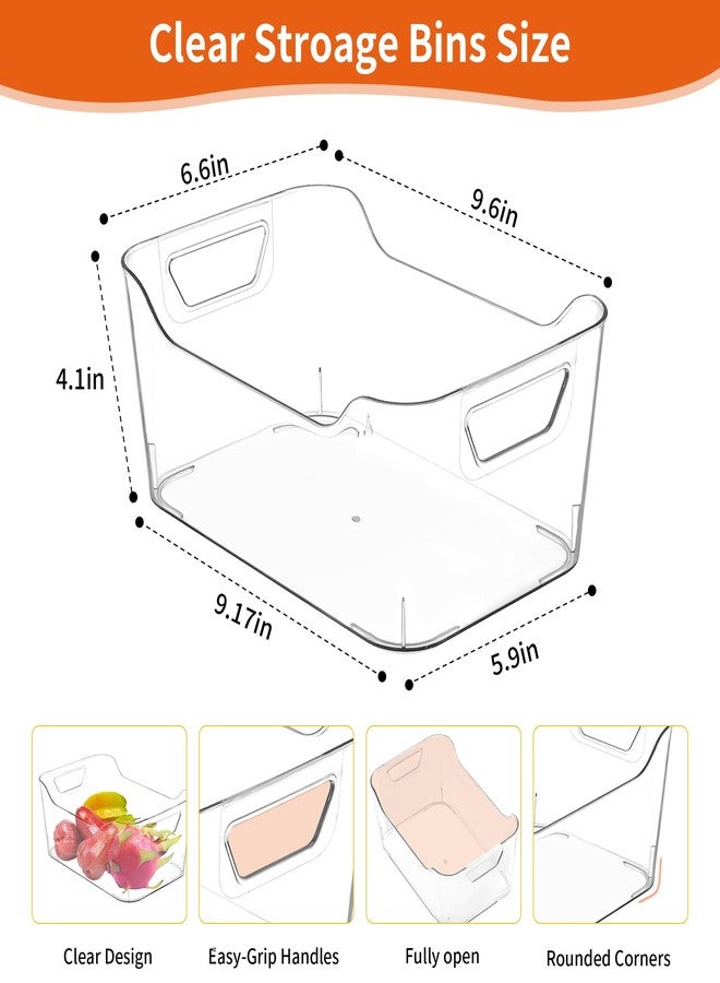 Attelite 12 Pack Clear Plastic Storage Bins, Multi-Use Pantry Organizers and Storage, Pantry Organizer Containers for Home, Kitchen, Freezer, Fridge, Cabinet, Bathroom and Under Sink Organizing - Image 4