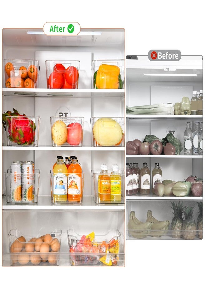 Attelite 12 Pack Clear Plastic Storage Bins, Multi-Use Pantry Organizers and Storage, Pantry Organizer Containers for Home, Kitchen, Freezer, Fridge, Cabinet, Bathroom and Under Sink Organizing - Image 5