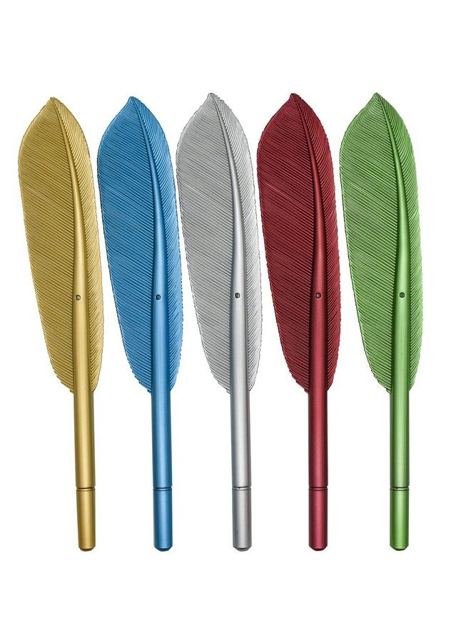 مايداهوي 20 قطعة من أقلام الحبر الجاف ذات الريش الاصطناعي لتزيين سطح المكتب الإبداعي بحبر أسود 5 ألوان لمعلمي المدارس والطلاب - Image 1