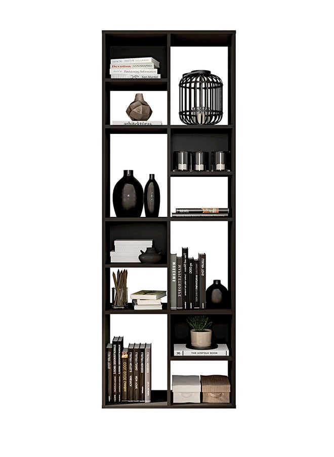 AtoZ Furniture Lider Design Classic URBAN Bookshelf with 12 Shelves in Black Color 