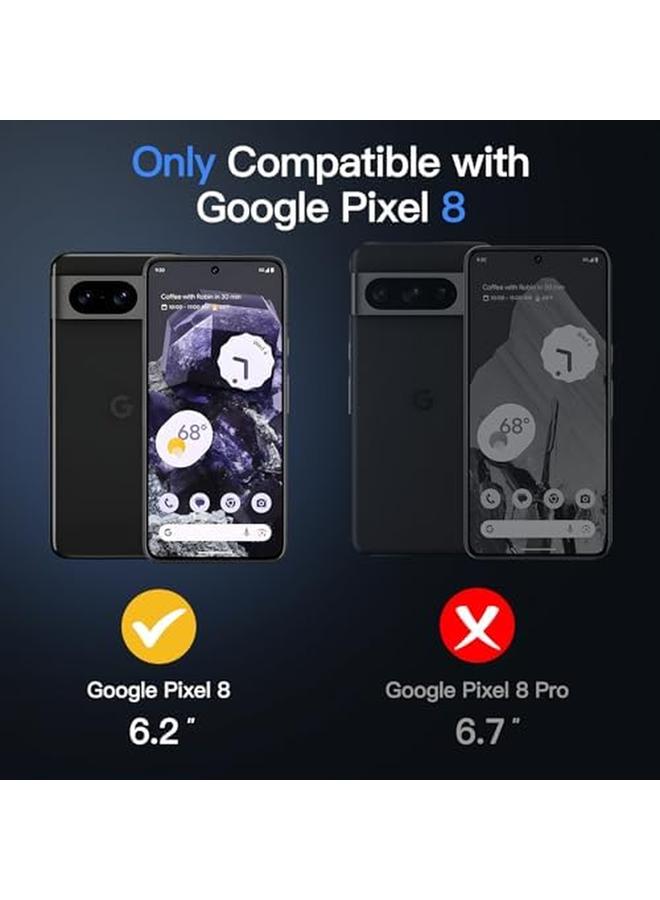 Jetech Magnetic Case For Google Pixel 8 6.2 Inch 2023 Compatible With Magsafe Translucent Matte Back Shockproof Phone Cover Obsidian - Image 2