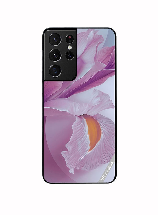VR CREATIVE Protective Case Cover For Samsung Galaxy S21 Ultra 5G Flower Design Multicolour - Image 1