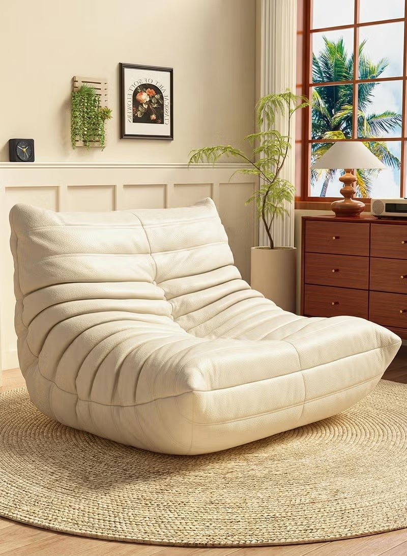 TELANPU Single Sofa Chair, Floor Sofa Couch, Microfiber Lazy Sofa Chair for Living Room Accent Chair, High Resilient Foam-Filled Accent Single Chair for Bedroom,Office,Waiting Room - Image 1