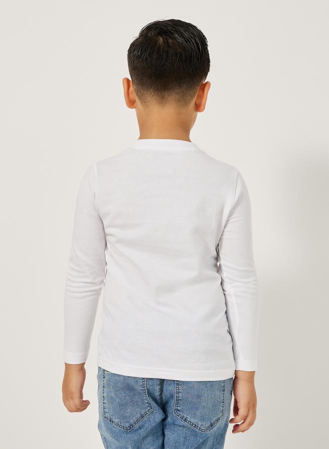 Styli Solid Round Neck T-Shirt - Image 4