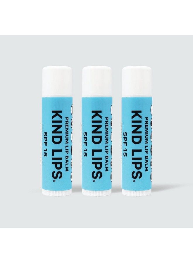 Kind Lips Organic Mineral Based Sunscreen Spf 15 Lip Balm With Zinc Oxide Reef Friendly Nourishing Soothing Lip Moisturizer For Dry Cracked Chapped Lips Made In Usa Pack Of 3 - Image 2