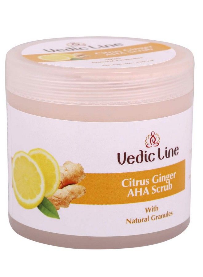 Vedicline Citrus Ginger Aha Scrub Reduce Dead Skin Dirt & Impurities With Walnut Shell Powder Ginger Root And Orange Peel For Healthy Clear Skin100Ml - Image 2