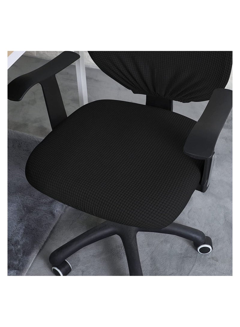 SYOSI Office Chair Cover, 1Pair Stretch Jacquard Office Computer Chair Seat Covers, Removable Washable Anti-dust Desk Chair Seat Cushion Protectors for Office Computer Chairs (Not chair Include) - Image 4