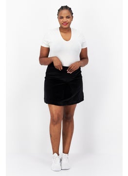 Tchibo Women Textured Mini Skirt, Black  - Image 3