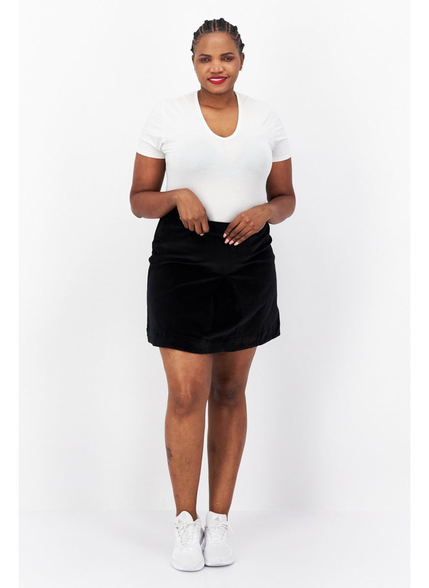Tchibo Women Textured Mini Skirt, Black  - Image 3