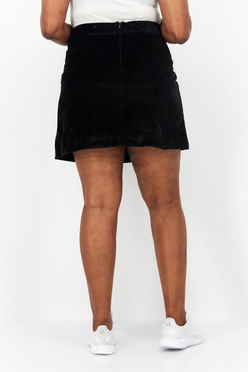 Tchibo Women Textured Mini Skirt, Black - Image 4