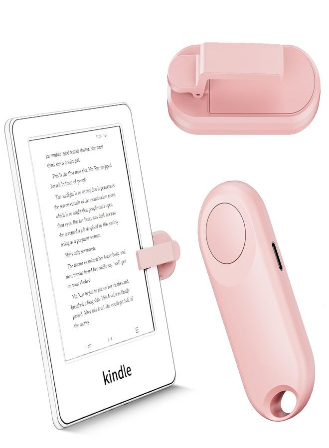 Sycelu RF Remote Control Page Turner for Kindle Paperwhite Accessories Ipad Reading Kobo Surface Comics/Novels iPhone Tablets Android Taking Photos Camera Video Recording Remote Triggers(Pink) - Image 1