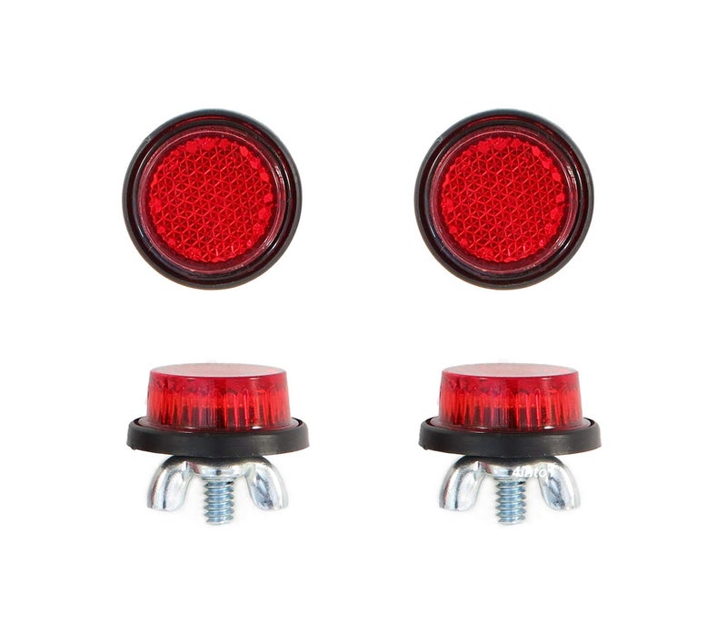 4into1 Red Reflector Motorcycle License Plate Bolts - Set of 4 - Image 5