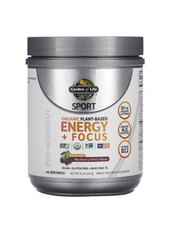 Garden of Life Garden of Life, Sport, Organic Plant-Based Energy + Focus, Pre-Workout, Blackberry Cherry, 8.1 oz (231 g)  - Image 1