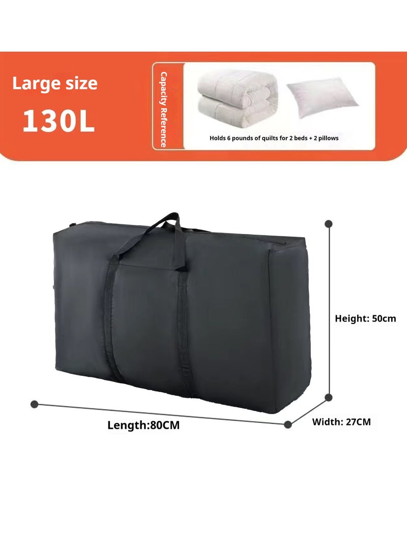 130L Extra Large Moving Bags with Strong Zippers & Carrying Handles, Storage Bags Storage Totes for Clothes, Moving Supplies, Space Saving, Oversized Storage Bag Organizer for Moving, Traveling - Image 1