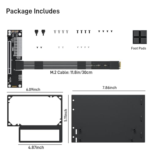 OwlTree دوك OwlTree PCIe 5.0 x4 128Gbps eGPU، لبطاقات الرسوميات من سلسلة 50، كابل ريسر M.2 NVME إلى PCIe x16 بطول 30 سم، يدعم مزود الطاقة ATX القياسي وGPU خارجي لجهاز Mini PC NUC لابتوب - Image 5