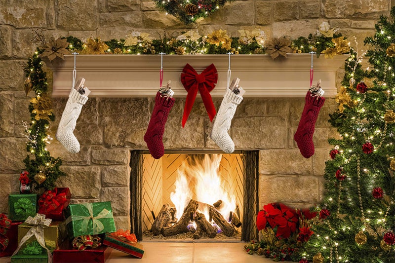 Komotu 4 Pieces Christmas Stocking Holders Mantel Hooks Hanger Christmas Safety Hang Grip Stockings Clip For Christmas Party Decoration  Silver - Image 5
