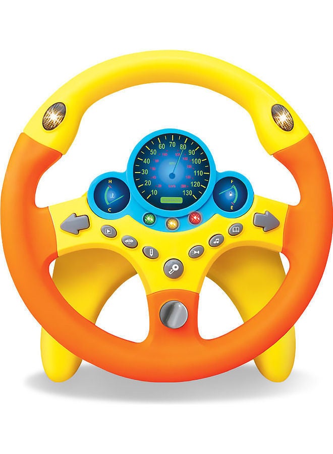 NIBEMINENT Rotating Steering Wheel Toy with Music and Light  - Image 1