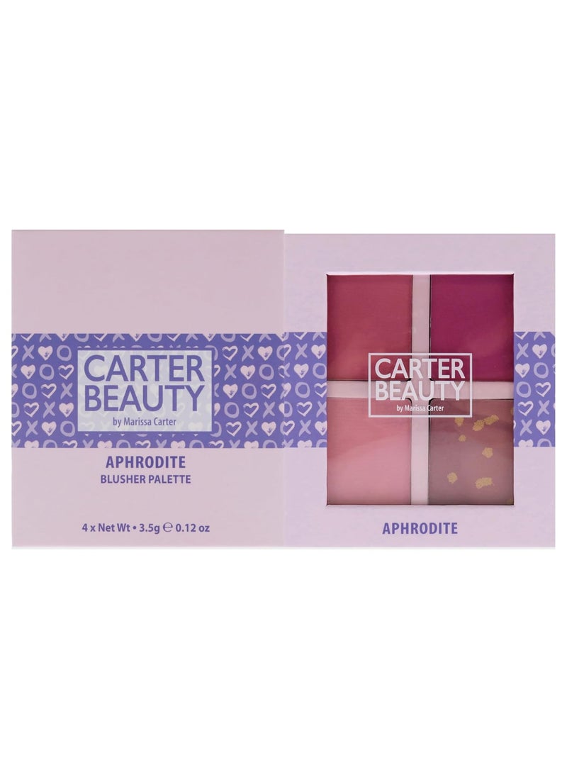 Carter Beauty Carter Beauty By Marissa Carter Blusher Palette  Highly Pigmented  3 Matte Shades And 1 Shimmer  Flush Of Natural Colour To The Complexion  CoolToned Palette  Aphrodite  048 Oz 