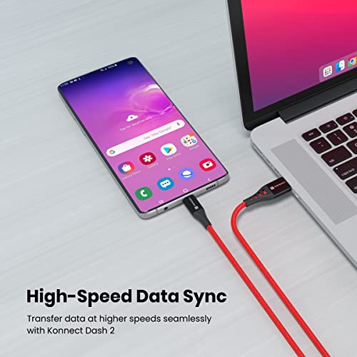 Portronics Konnect Dash 2 Unbreakable 6.5A 65w USB A to Type C VOOC Flash Charging Cable Design for OnePlus,Oppo(Red) - Image 5