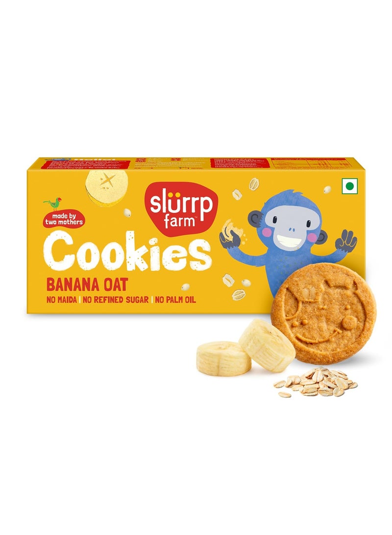 Slurrp Farm Banana Oat Cookies 80g - Image 1