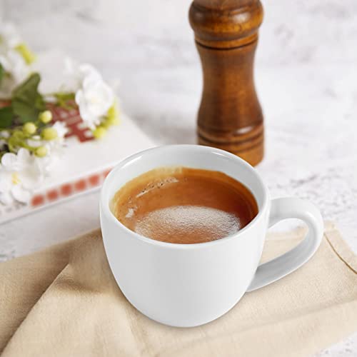 homEdge Mini Porcelain Espresso Cup, 3 Ounces / 90 ml Tiny Coffee Mugs Demitasse for Espresso, Tea- White - Image 2