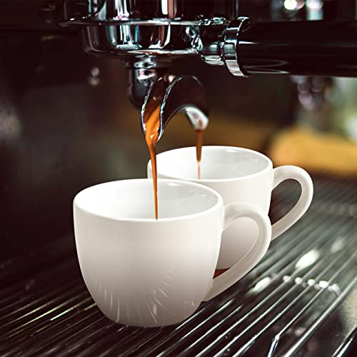 homEdge Mini Porcelain Espresso Cup, 3 Ounces / 90 ml Tiny Coffee Mugs Demitasse for Espresso, Tea- White - Image 3