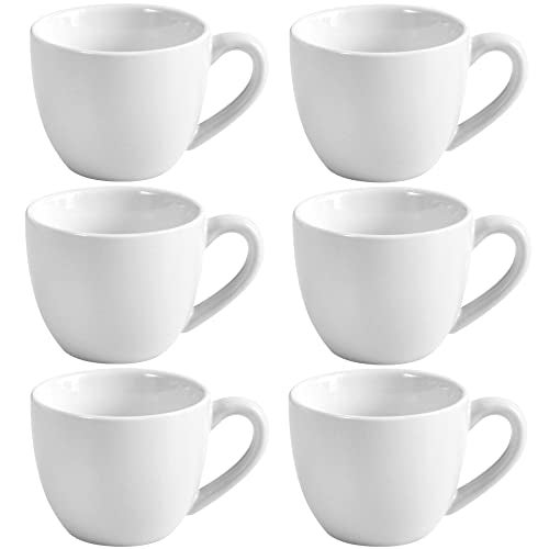 homEdge Mini Porcelain Espresso Cup, 3 Ounces / 90 ml Tiny Coffee Mugs Demitasse for Espresso, Tea- White - Image 1