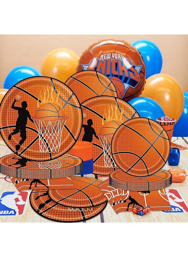 KASTWAVE Basketball Birthday Plates And Napkins, 72Pcs Boy Basketball Party Paper Tableware Set For Kids Basketball Game Decorations Supplie Serves 24 Guests - Image 2