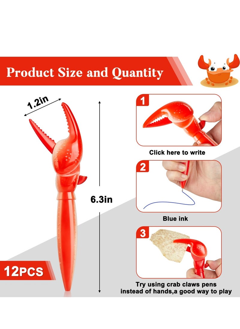 Excefore - Crab Claw Novelty Pen, Fun Ballpoint Pens, Cute Sea Life Ballpoint Pens witAh Blue Ink Gel Ink Pens, for Kids School Supplies Birthday Party, Writing Instrument Stationery Accessories - Image 1