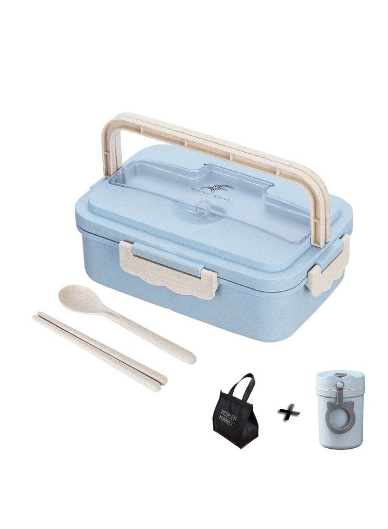 Bluejw Lunch Box Kids, Bento Box Adult Lunch Box, Lunch Containers For Adults/Kids/Toddler,1000/1500Ml-3 Compartment Microwave & Dishwasher & Freezer Safe,BPA Free - Image 1