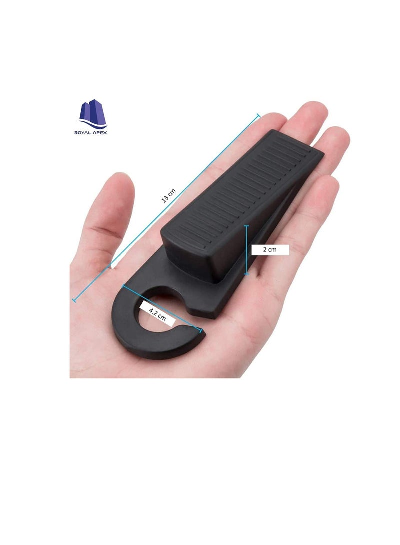 4Pcs Door Stopper Wedges Mouse Design Guard Baby Safety Protector Non-Slip Door Buffers for Kids Safety Guard Finger Protect for Home and Office, Interior Bathroom, Kitchen, Doors (Black)  - Image 2