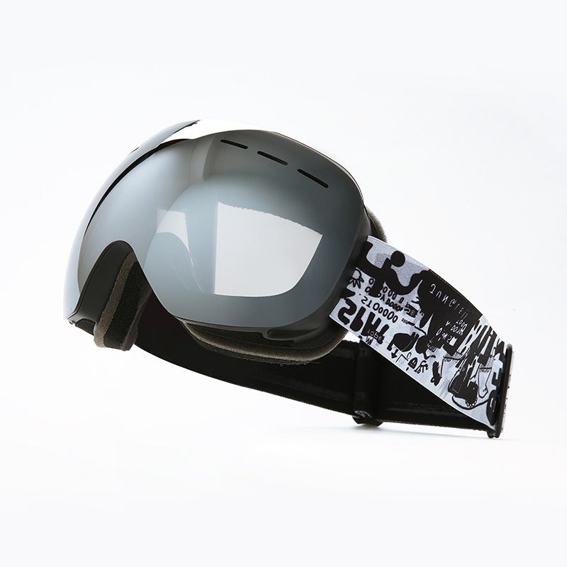 Qi Ta Unisex Double-Layer Anti-Fog Ski Goggles for Adults, Large Lens Outdoor Cycling Glasses, Compatible with Prescription Glasses - Image 2