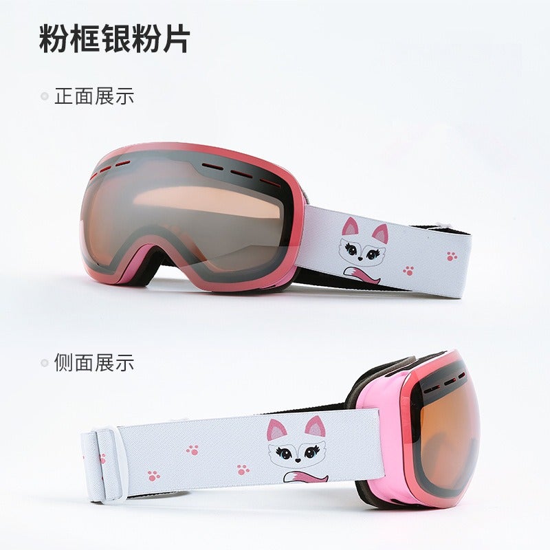 Qi Ta Unisex Double-Layer Anti-Fog Ski Goggles for Adults, Large Lens Outdoor Cycling Glasses, Compatible with Prescription Glasses - Image 1