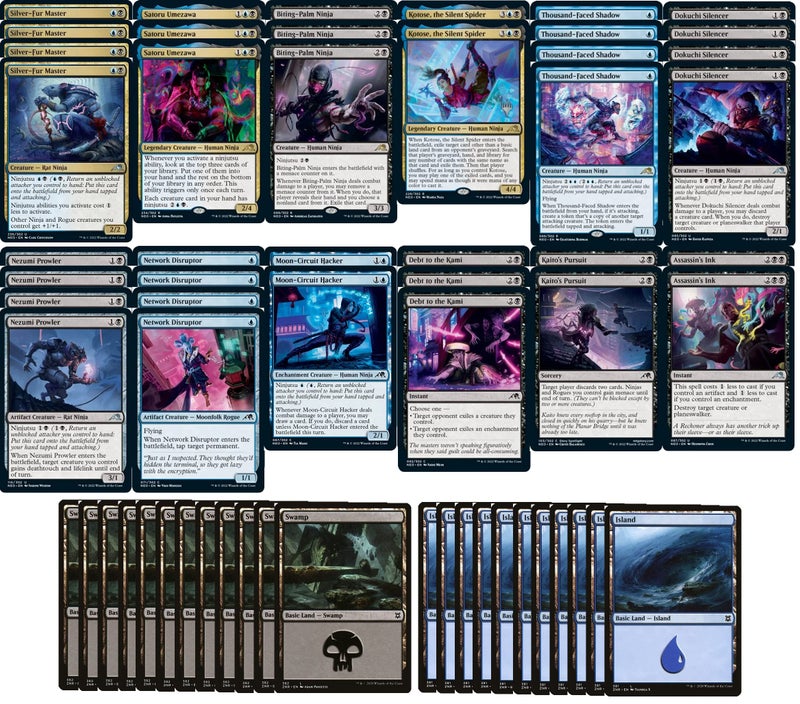 MTG Decks & More Dimir Ninja Deck Blue Black Very Powerful Modern Legal Custom Built Magic The Gathering MTG 60 Card - Image 3