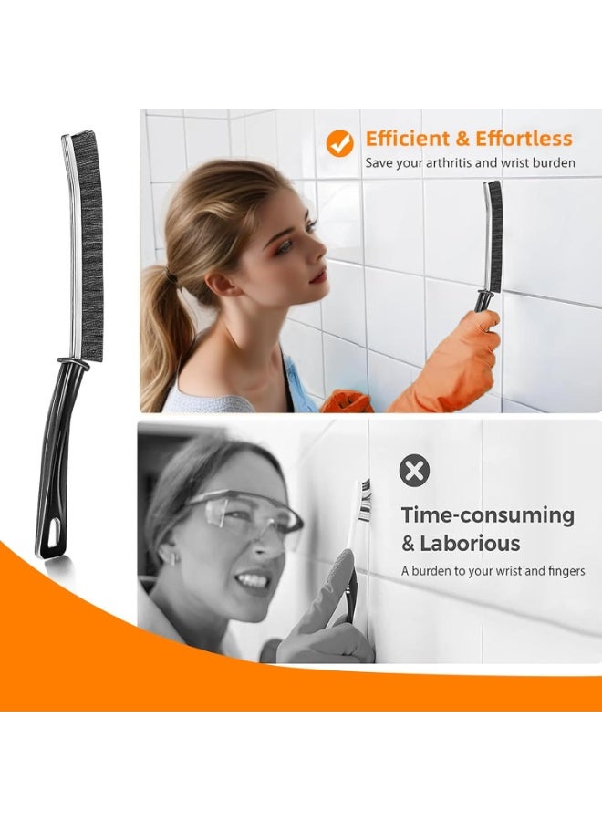 2-Piece Crevice Cleaning Brush Set – Hard-Bristled Scrub Brushes for Tight Gaps, Bathroom, Kitchen, Grout, Faucets, Windows, and Car Cleaning - Image 3