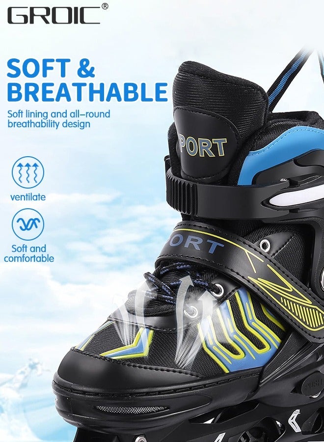 GROIC Adjustable Toddler Kids Roller Skates with Light Up Wheels，Professional Inline Skating Shoes, 8 Lighting Wheel Comfort Skate Shoes,Kids - Image 4