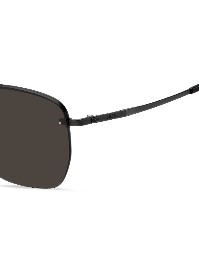 HUGO BOSS إطارات نظارات شمسية هندسية مستطيلة هوغو بوس - Image 4