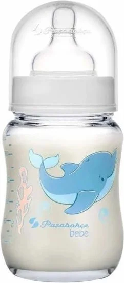 Paşabahçe Dolphin Glass Baby Bottle 120 ml