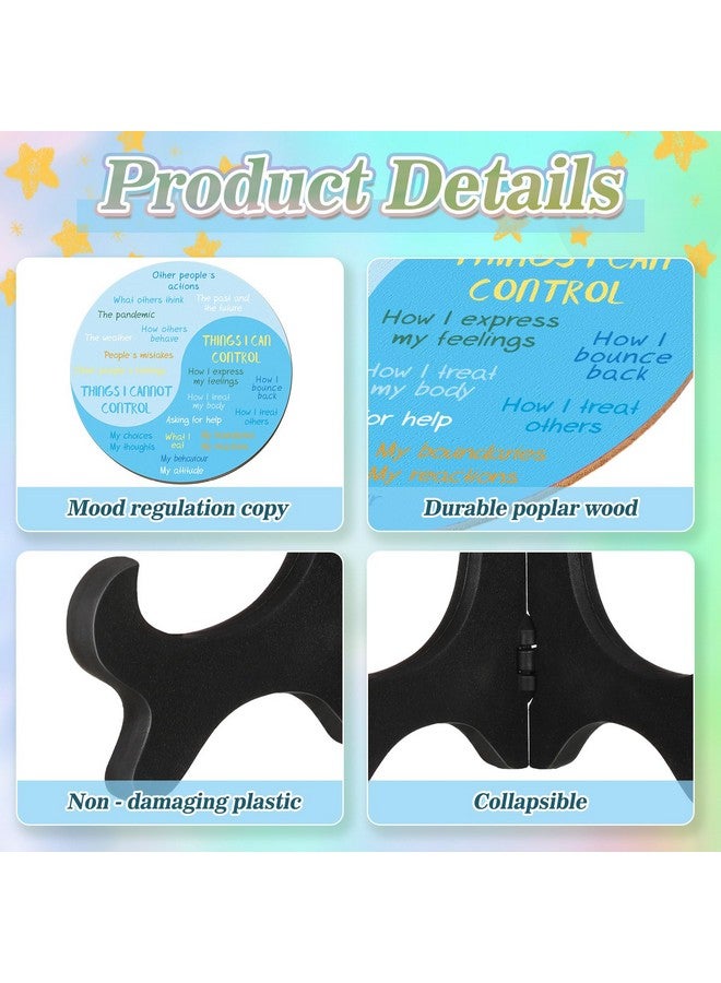 اياستي قطعتان من الأشياء التي يمكنني التحكم بها في ديكور مكتب العلاج، مخطط عجلة المشاعر، ملصق عجلة المشاعر المهدئة، ديكور الصحة العقلية، مشاعر علم النفس، للمنزل، المكتب، المستشار، النساء، الرجال (جديد) - Image 3