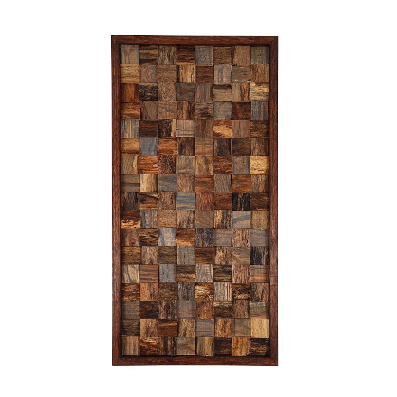 CONSDAN Wood Wall Decor | USA Grown Hardwood, Rustic Wooden Wall Art, Home Decorations for Living Room and Bedroom Aesthetic, Framed and Ready to Hang, Rustic, 36" x 18" - Image 3