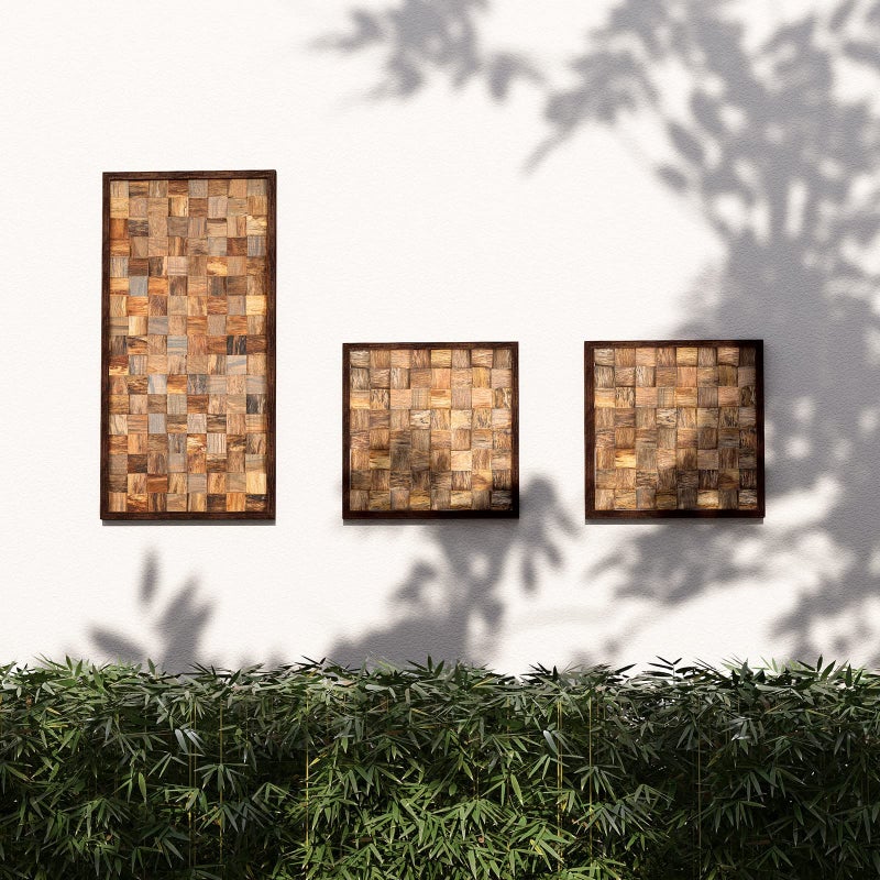 CONSDAN Wood Wall Decor | USA Grown Hardwood, Rustic Wooden Wall Art, Home Decorations for Living Room and Bedroom Aesthetic, Framed and Ready to Hang, Rustic, 36" x 18" - Image 4