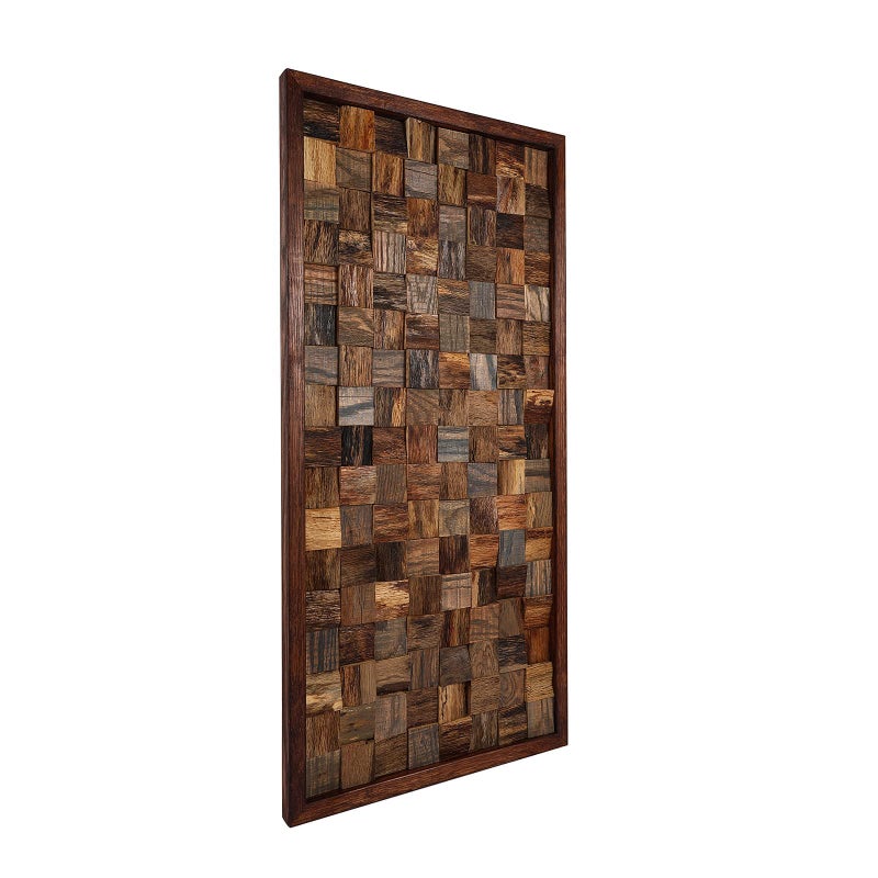 CONSDAN Wood Wall Decor | USA Grown Hardwood, Rustic Wooden Wall Art, Home Decorations for Living Room and Bedroom Aesthetic, Framed and Ready to Hang, Rustic, 36" x 18" - Image 2