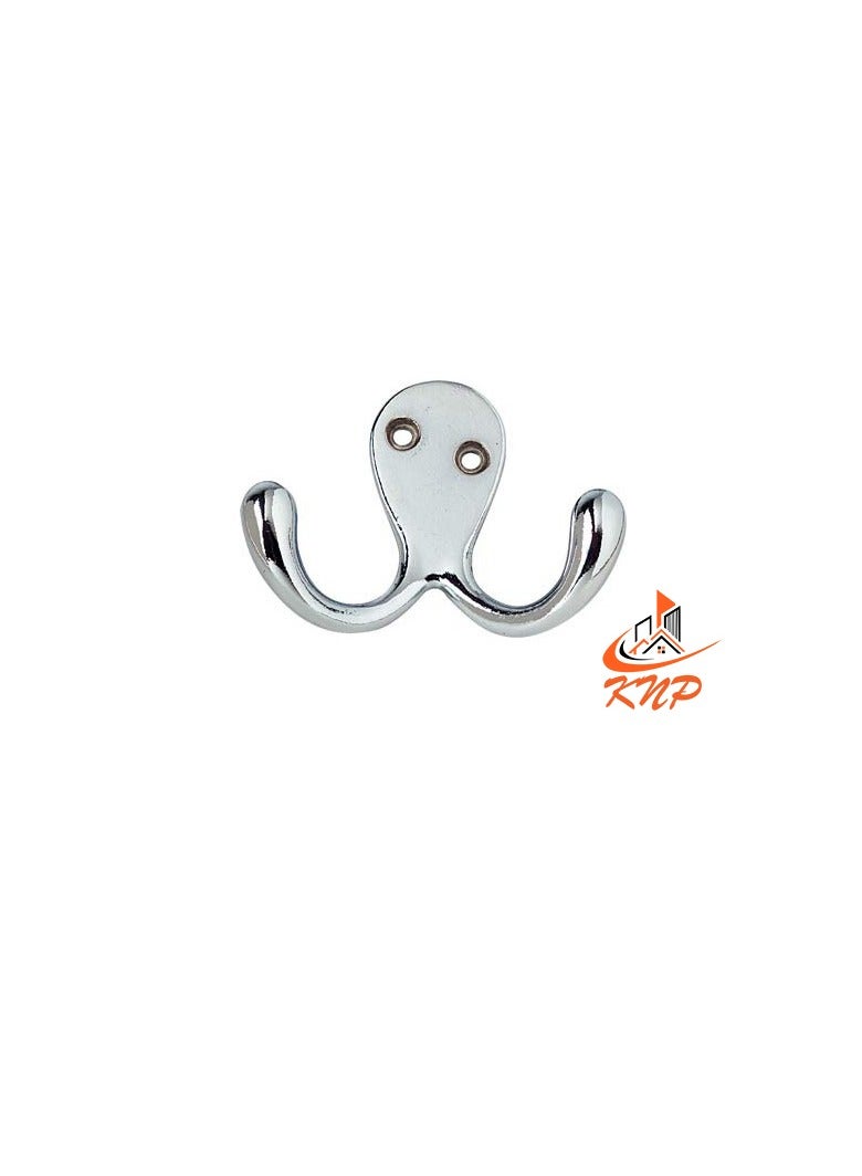 KNP Double Coat Hook - Chrome  - Image 1