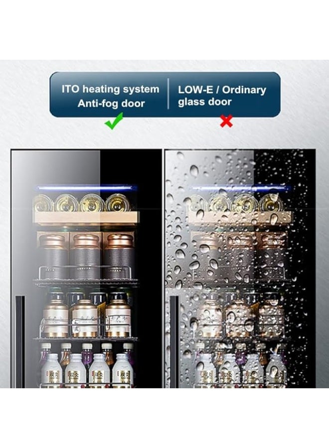 Cool Baby 150L Constant-Temperature Ice Bar Wine Cabinet, Air-cooled Red Wine Cabinet, Household Built-in Beverage Refrigerator,0-22℃ - Image 2