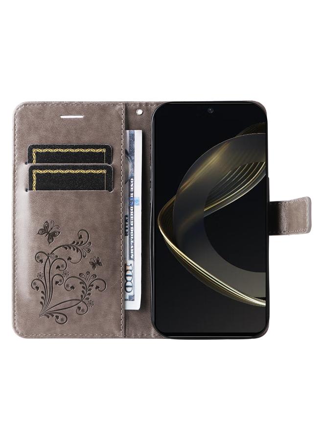 S-TOP Case For Huawei nova 12 SE / nova 11 SE 3D Butterfly Embossed Pattern Flip Leather Phone Case - Image 4